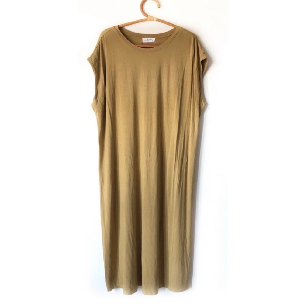 CJLA Analise dress in chartreuse